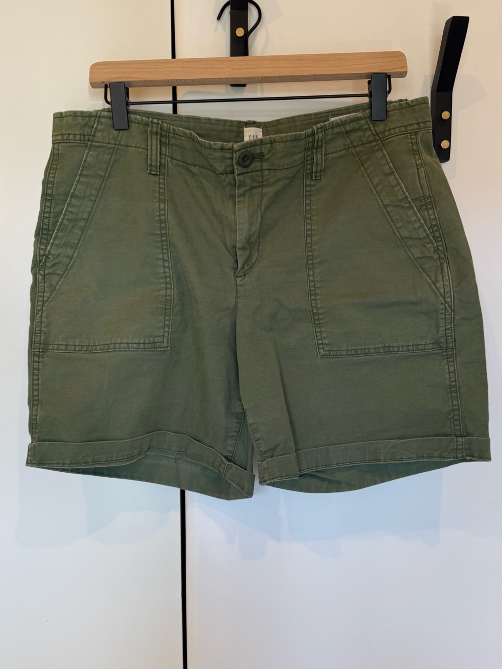 GAP Olive Green Utility Cargo Shorts